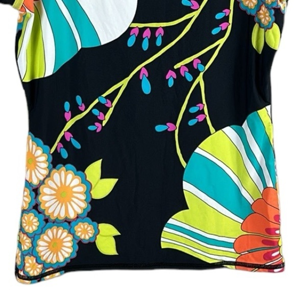 Trina Turk Fuji Fans Surf Rash Guard Size M - Picture 10 of 10